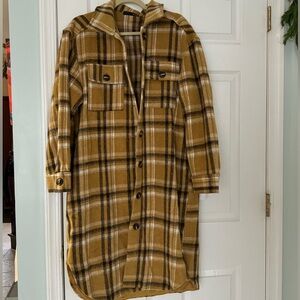 EUC On Blue long Shacket - size M